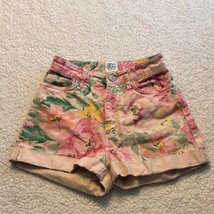 BDG Floral Mom Jean Shorts